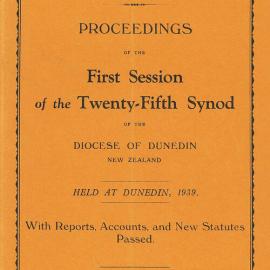 Diocese of Dunedin Year Book 1939