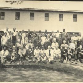 Group photograph with the Archbishop of Canterbury Geoffrey Fisher