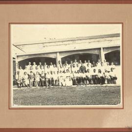 Group photograph with Bishop Jabez Bryce outside Holy Trinity Cathedral