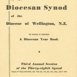 Diocese of Wellington Synod Proceedings 1970
