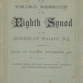 Diocese of Waiapu Synod Proceedings 1881