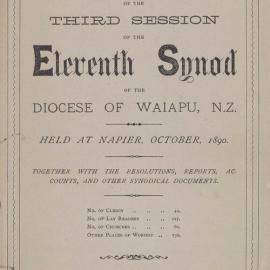 Diocese of Waiapu Synod Proceedings 1890