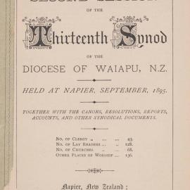 Diocese of Waiapu Synod Proceedings 1895