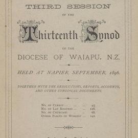Diocese of Waiapu Synod Proceedings 1896