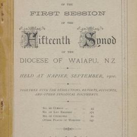 Diocese of Waiapu Synod Proceedings 1900
