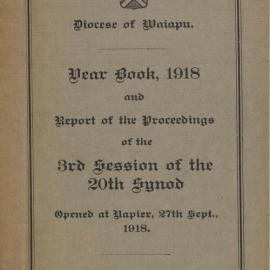 Diocese of Waiapu Synod Proceedings 1918