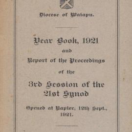 Diocese of Waiapu Synod Proceedings 1921