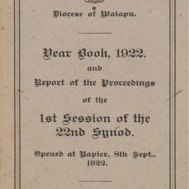 Diocese of Waiapu Synod Proceedings 1922