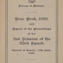 Diocese of Waiapu Synod Proceedings 1923