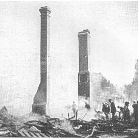 Hukarere School after the fire 1910