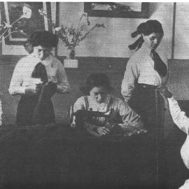 Early Hukarere students sewing