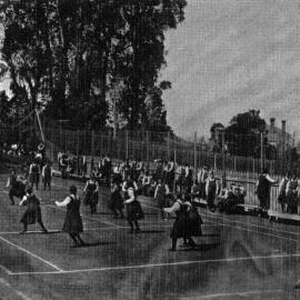 Hukarere a game in progress on the newly constructed basketball court