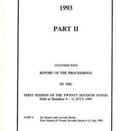 Diocese of Waikato Year Book Proceedings 1993