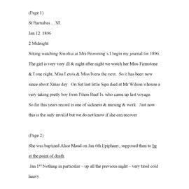 Julia Farr Diary 6 - Jan-Apr 1896