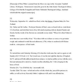 Eliza White Journal Transcription