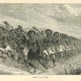 Māori War Dance Lithograph