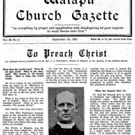 The Waiapu Church Gazette: 1st September 1945