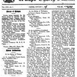 The Waiapu Church Gazette: 1st January 1927