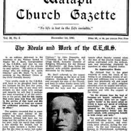 The Waiapu Church Gazette: 1st November 1945
