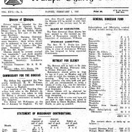 The Waiapu Church Gazette: 1st February 1927