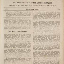Church Gazette, Auckland: January 1920 Supplement