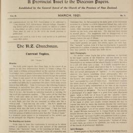 Church Gazette, Auckland: March 1921 Supplement