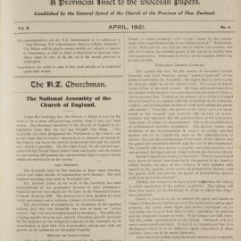 Church Gazette, Auckland: April 1921 Supplement