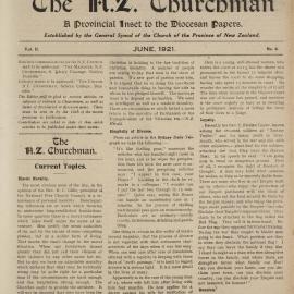 Church Gazette, Auckland: June 1921 Supplement