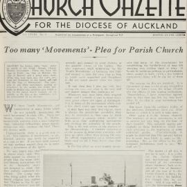 Church Gazette, Auckland: September 1938