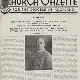 Church Gazette, Auckland: November 1939