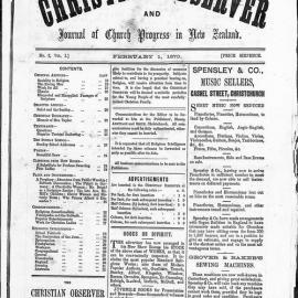 The Christian Observer: 1st February 1870
