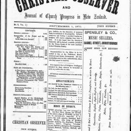 The Christian Observer: 1st September 1870