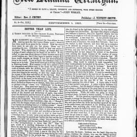 The New Zealand Wesleyan: 1st September 1883