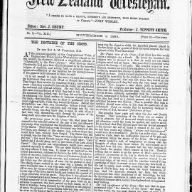 The New Zealand Wesleyan: 1st November 1883