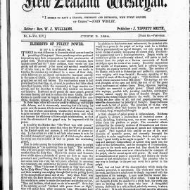 The New Zealand Wesleyan: 2nd June 1884