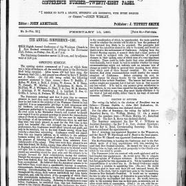 The New Zealand Wesleyan: 10th February 1891