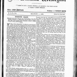 The New Zealand Wesleyan: 1st March 1891