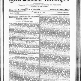 The New Zealand Wesleyan: 1st July 1891