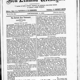The New Zealand Wesleyan: 1st December 1891