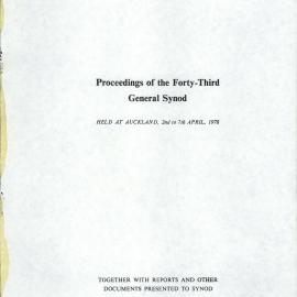 Proceedings of the General Synod: 43rd General Synod, 1978