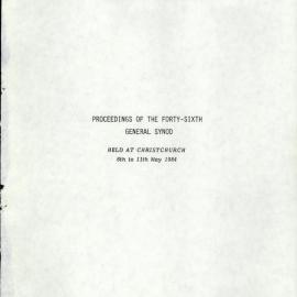 Proceedings of the General Synod: 46th General Synod, 1984