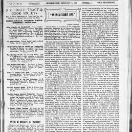 The New Zealand Methodist Times: 7th February 1914