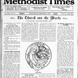 The New Zealand Methodist Times: 18th December 1926