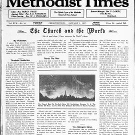 The New Zealand Methodist Times: 1st January 1927