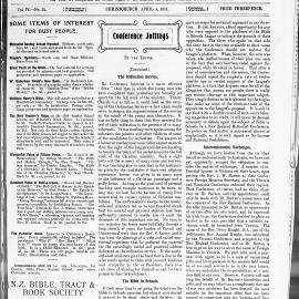 The New Zealand Methodist Times: 4th April 1914
