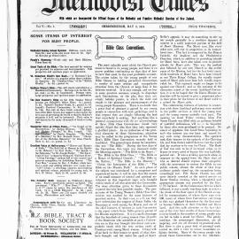 The New Zealand Methodist Times: 2nd May 1914