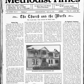 The New Zealand Methodist Times: 21st May 1927