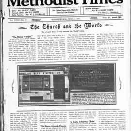 The New Zealand Methodist Times: 4th June 1927
