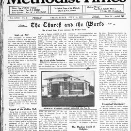 The New Zealand Methodist Times: 18th June 1927