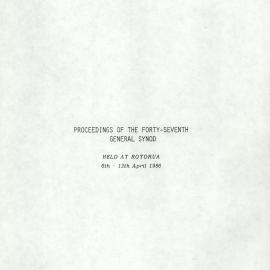 Proceedings of the General Synod: 47th General Synod, 1986